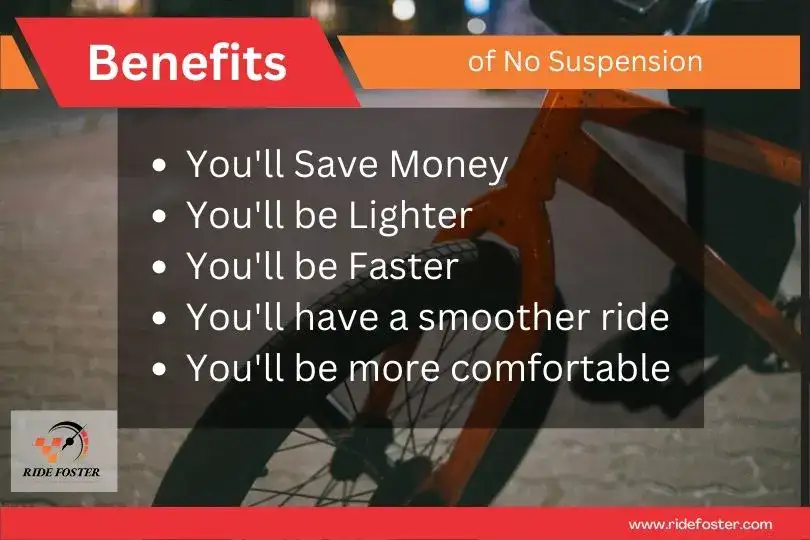 Benefits of riding a road bike without suspension